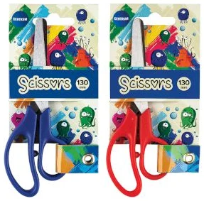 Scissors 13cm "Sea World" rounded for safety, with ruller