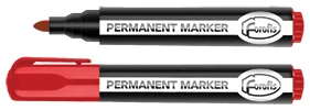 Permanent marker Mego 2-5mm red bullet tip FOROFIS