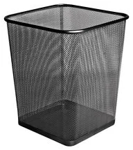 Wastepaper basket Iron Mesh FOROFIS (black) 28 x 28 x 32 cm, 25l