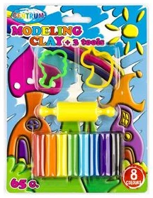 Modeling clay 8col. CENTRUM 65 gr.
