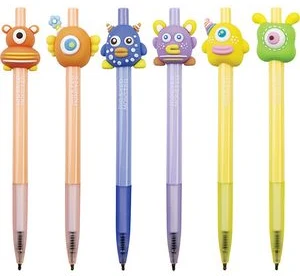 Automatic ball pen “Big Eyes Monster” blue ink 0.7mm