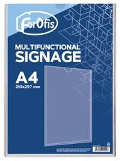 Multifunctional signage Vertical A4, Clear FOROFIS