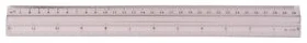 Ruler plastic 30cm clear, with handle