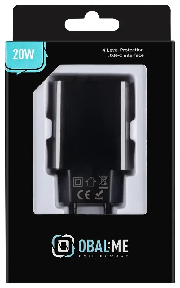 OBAL:ME Wall Charger tīkla lādētājs | 20W | USB-C | melns