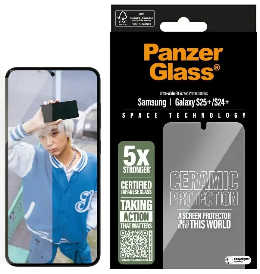 PanzerGlass Ultra-Wide защитное стекло для телефона Samsung Galaxy S25+ ceramic