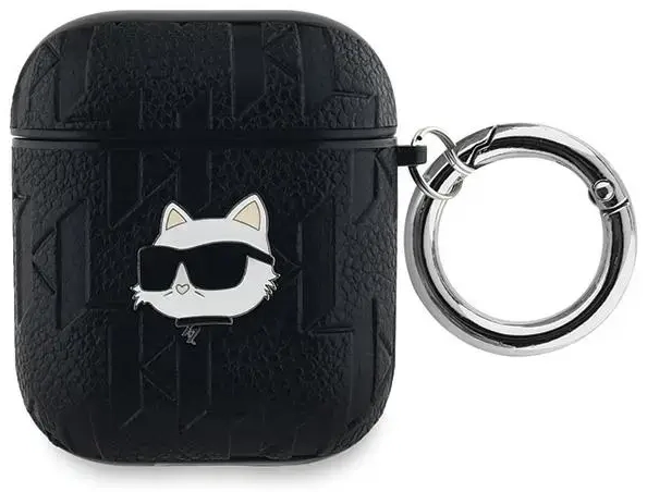 Karl Lagerfeld KLA2PGCHPK AirPods 1|2 cover czarny|black Monogram Choupette Head