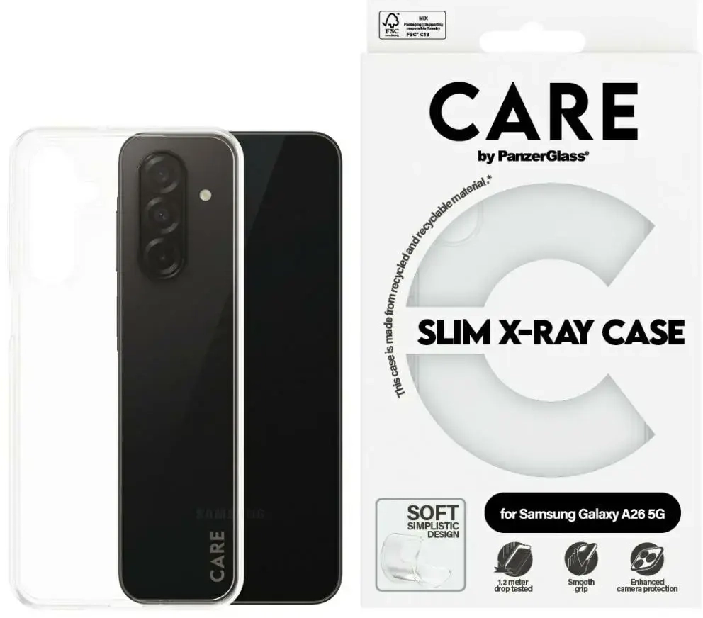 Etui CARE by PanzerGlass Fashion X-Ray    do Samsung Galaxy A26 5G przezroczysty