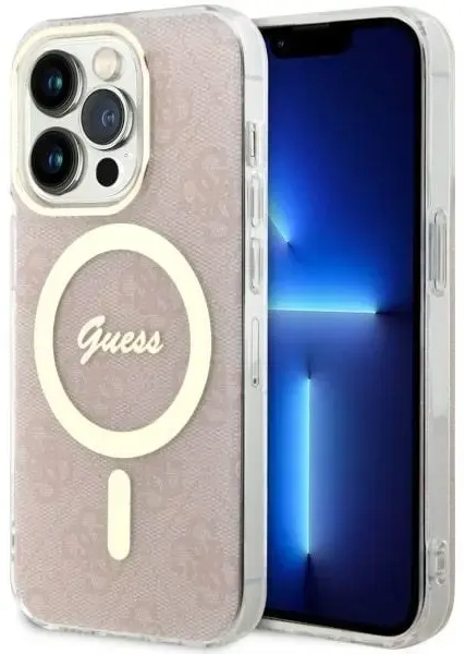 Guess GUHMP14LH4STP iPhone 14 Pro 6.1" różowy|pink hardcase 4G MagSafe