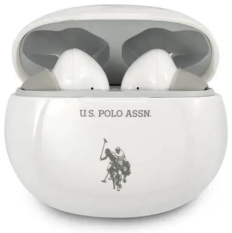 US Polo słuchawki Bluetooth USTWS1WH TWS  + stacja dokująca biały|white