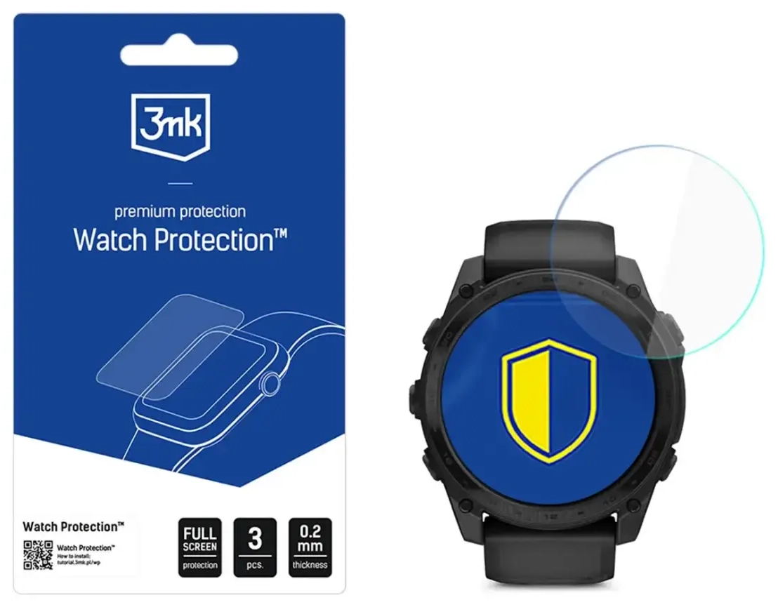 3mk Watch Protection FlexibleGlass Hybrid Glass for Garmin Tactix 8 51mm (Amoled, Solar)