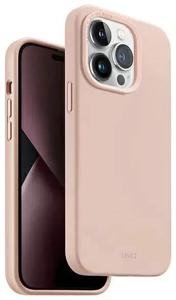 UNIQ etui Lino Hue iPhone 14 Pro 6,1" Magclick Charging rózowy|blush pink