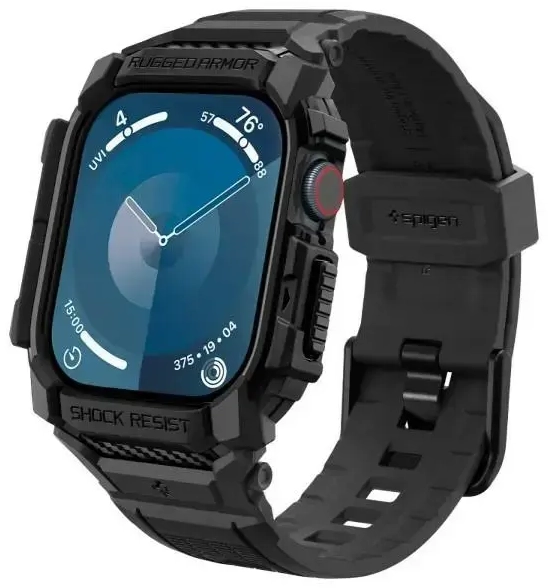 Spigen Rugged Armor Pro Apple Watch 10 42mm czarny|matte black ACS08591