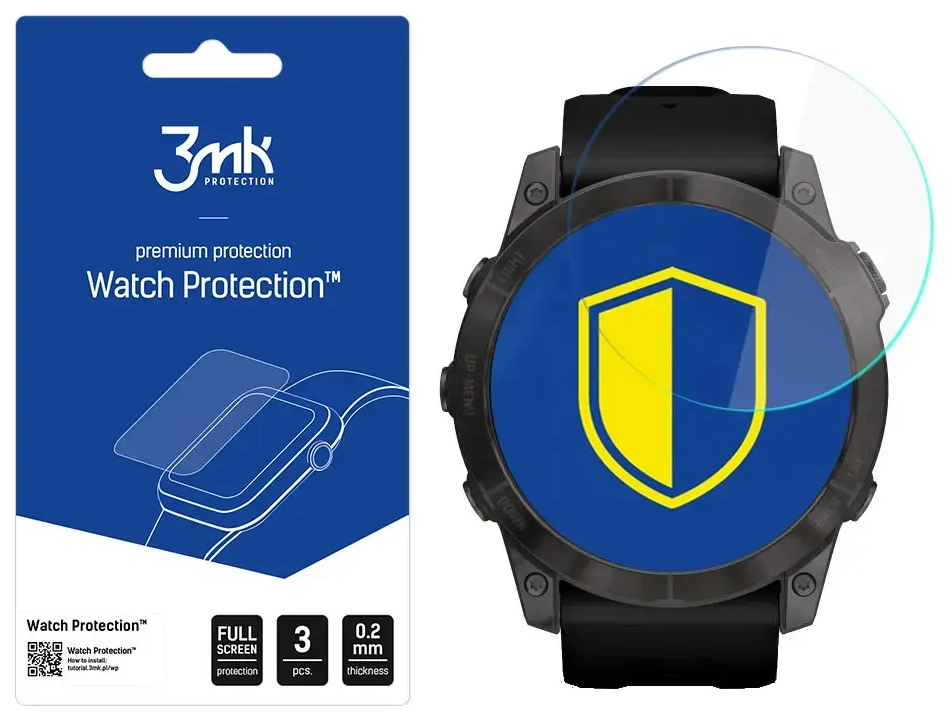 Garmin Fenix 7 - 3mk Watch Protection™ v. FlexibleGlass Lite screen protector