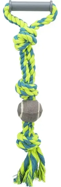 Rotaļlieta suņiem : Trixie Denta Fun tennis ball on a rope, tugger, ø 6 cm|50 cm