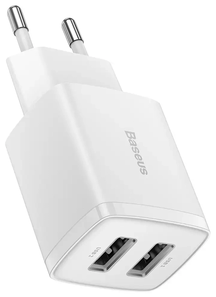 Baseus Compact tīkla lādētājs | 10.5W | USB-A | balts