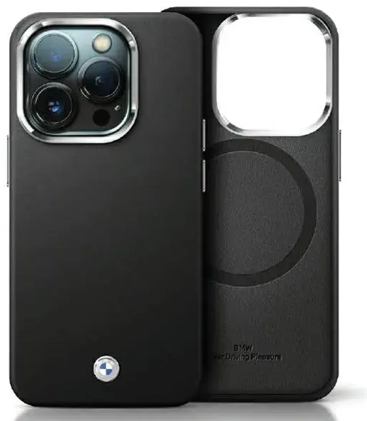 BMW BMHMP15X23PUFWK iPhone 15 Pro Max 6.7"czarny|black Signature Wrapped Metal MagSafe