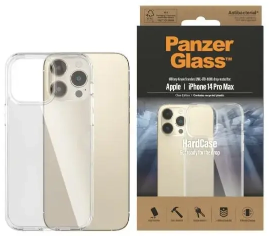 PanzerGlass HardCase iPhone 14 Pro Max 6,7" Antibacterial Military grade transparent 0404