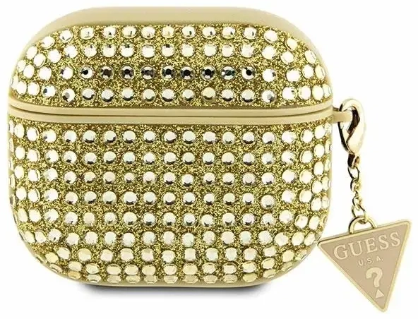 Guess GUA3HDGTPD AirPods 3 cover złoty|gold Rhinestone Triangle Charm