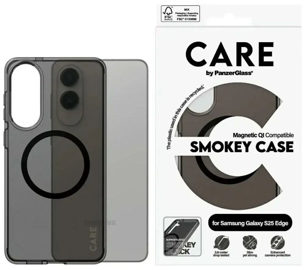 CARE by PanzerGlass telefoniüm Samsung Galaxy S25 Edge must