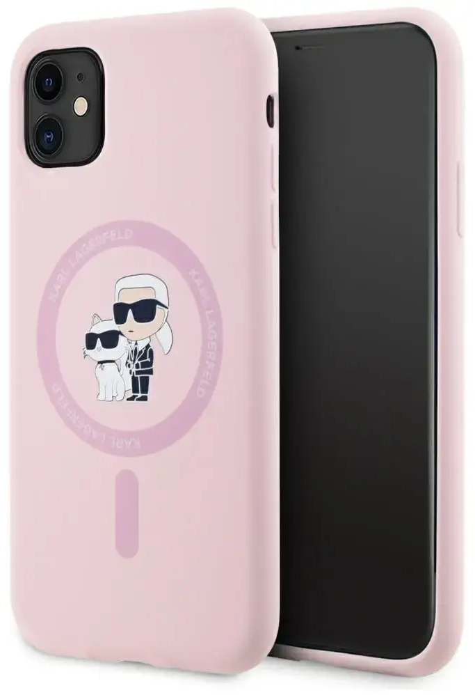 Case Karl Lagerfeld Silicone             Karl&Choupette MagSafe for iPhone 11 pink