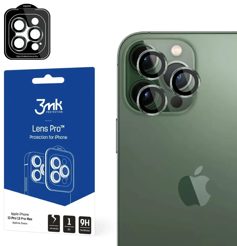 Apple iPhone 13 Pro|13 Pro Max - 3mk Lens Protection Pro Alphine green screen protector