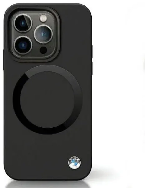 BMW BMHMP14LSILBK2 iPhone 14 Pro 6.1" czarny|black Signature Liquid Silicone MagSafe