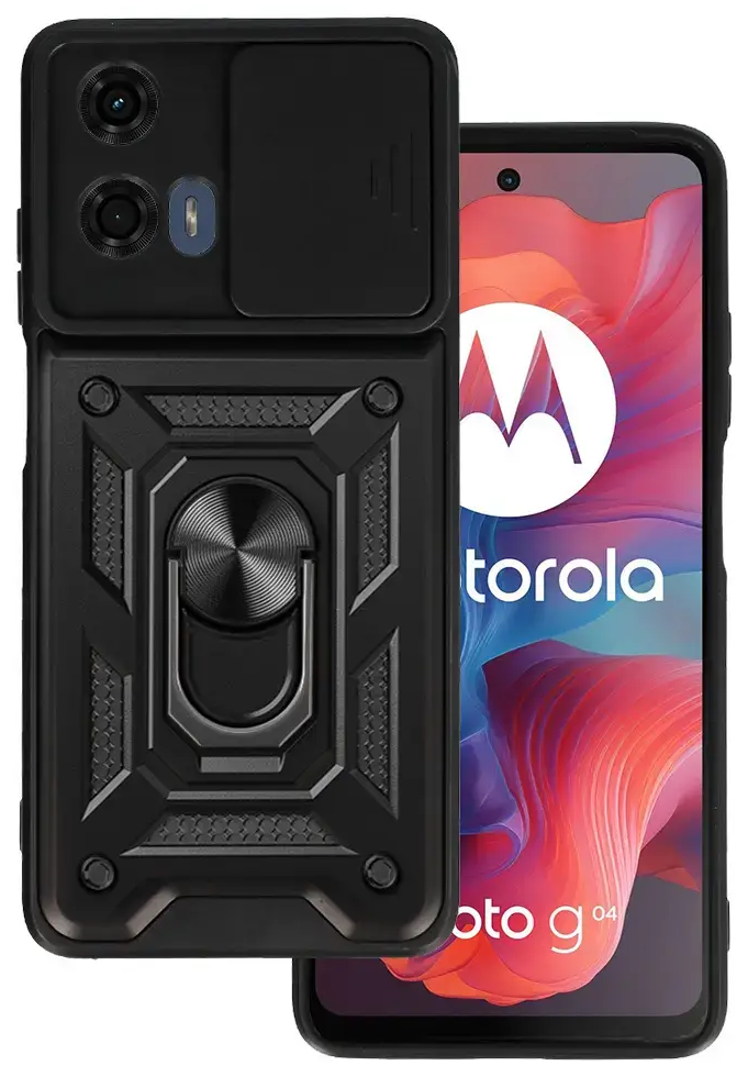 Slide Camera Armor Case for Motorola Moto G24 Black
