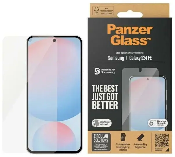 PanzerGlass Ultra-Wide Fit tempered glass for phone Samsung Galaxy S23 FE S711 clear