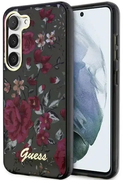 Guess GUHCS23MHCFWSA S23+ S916 zielony|khaki hardcase Flower Collection
