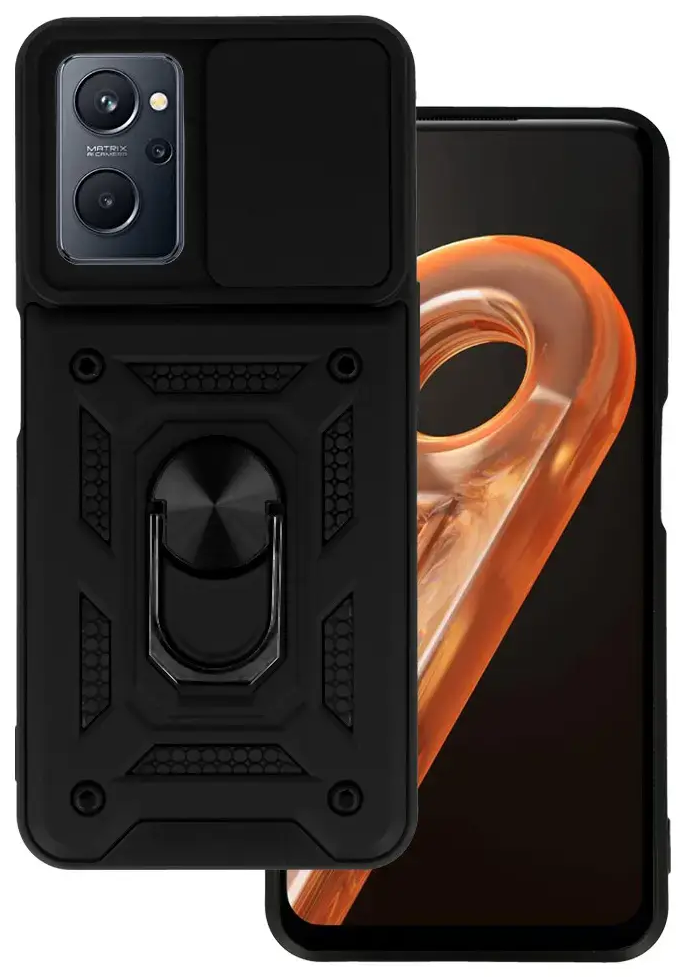 Slide Camera Armor Case for Realme 9i Black