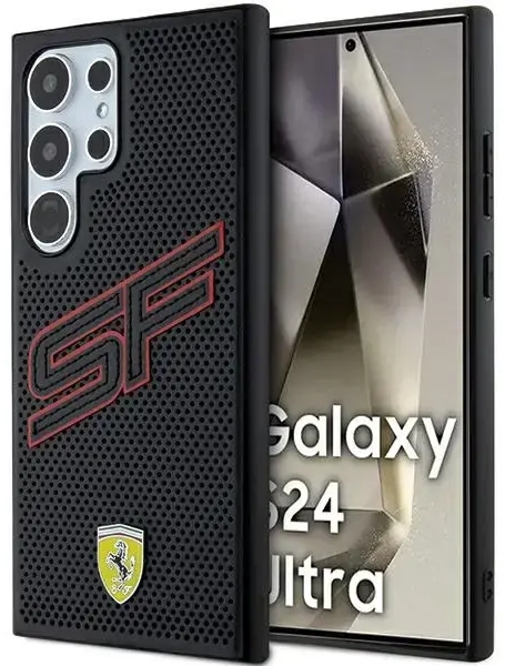 Ferrari FEHCS24LPINK S24 Ultra S928 czarny|black hardcase Big SF Perforated