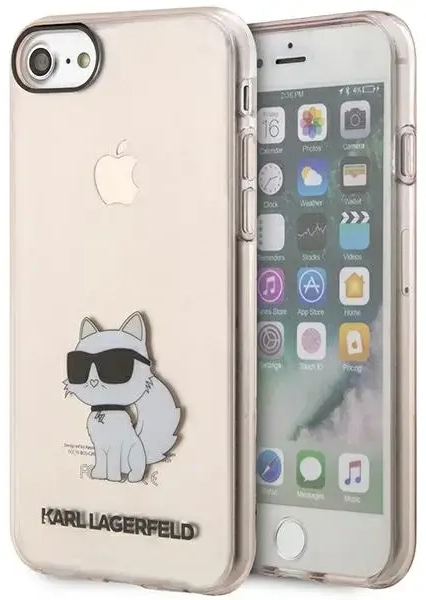 Karl Lagerfeld KLHCI8HNCHTCP iPhone 7|8| SE 2020 | SE 2022 różowy|pink hardcase Ikonik Choupette