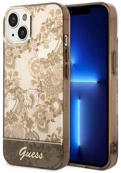 Guess GUHCP14MHGPLHC iPhone 14 Plus 6,7" ochre hardcase Porcelain Collection