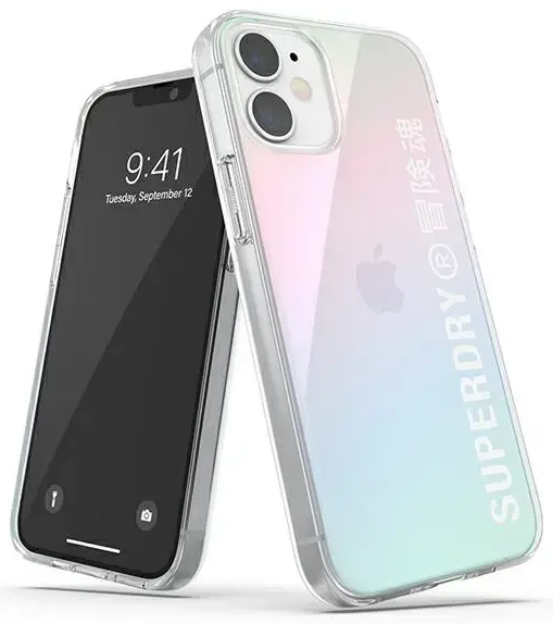 SuperDry Snap iPhone 12 mini skaidrus dėklas Gradient 42598