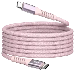 Verbatim Sync & Charge Magnetic datu pārraides un uzlādes vads | USB-C uz USB-C | 60W | 1.2m | rozā