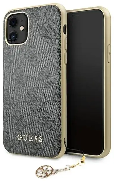 Guess GUHCN61GF4GGR iPhone 11 6,1" | Xr grey|szary hard case 4G Charms Collection