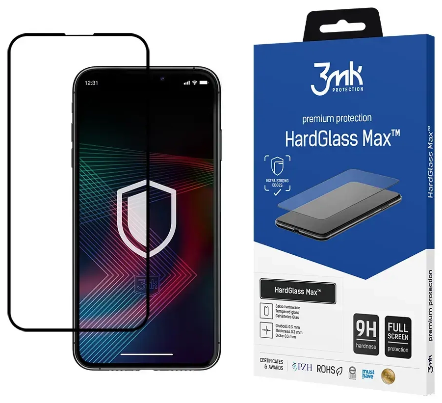 3mk HardGlass Max™ tempered glass for phone iPhone 14 Max
