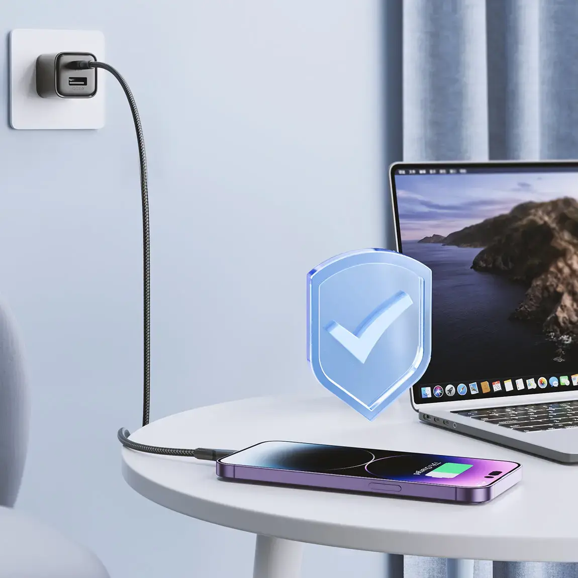Joyroom Surpass Series S-CL020A11 andmeedastus- ja laadimiskaabel | USB-C kuni Lightning | 20W | 1.2m | must