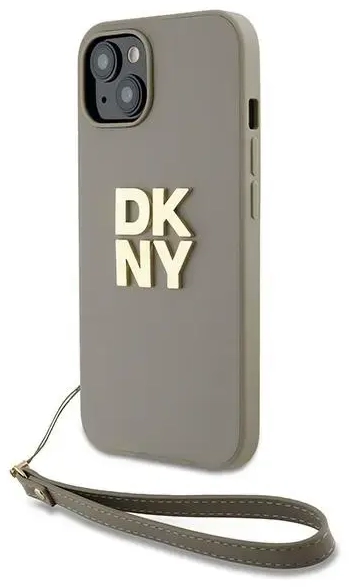 DKNY DKHCP15SPBSWSE iPhone 15 | 14 | 13 6.1" beżowy|beige hardcase Wrist Strap Stock Logo