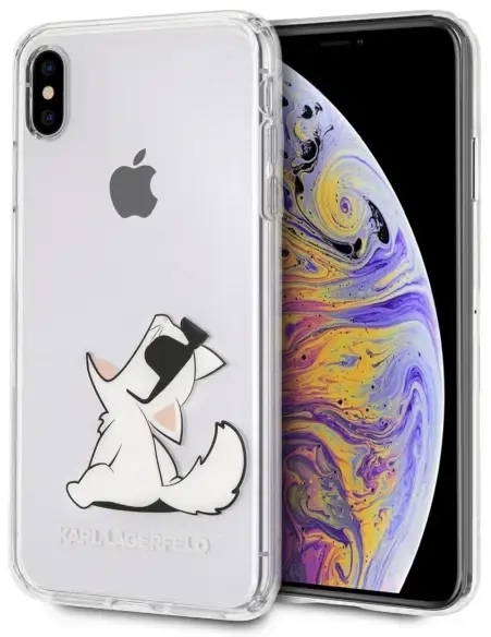 Karl Lagerfeld KLHCI65CFNRC iPhone Xs Max hardcase transparent Choupette Fun