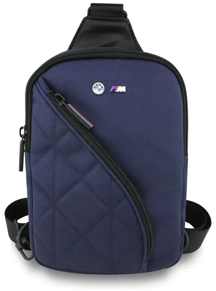 Phone Bag BMW Nylon Pocket & Metal Logo Crossbody navy
