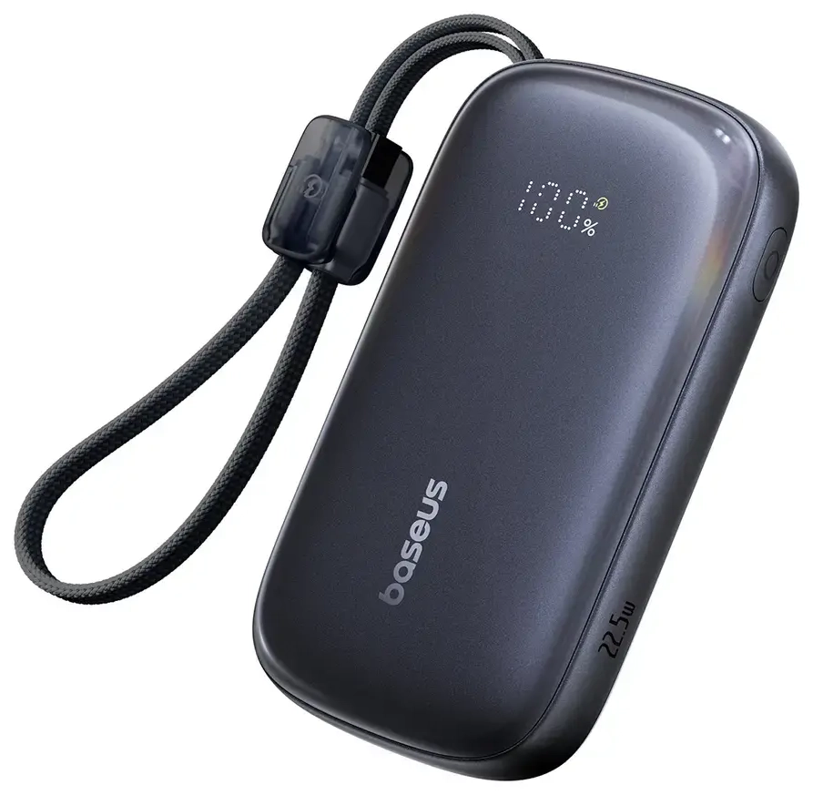 Baseus EnerFill FC21 Qpow 3 Ultra išorinė baterija (powerbank) | 20 000 mAh | 22.5W | PD, QC | USB-C, USB-A | LED ekranas | juodas