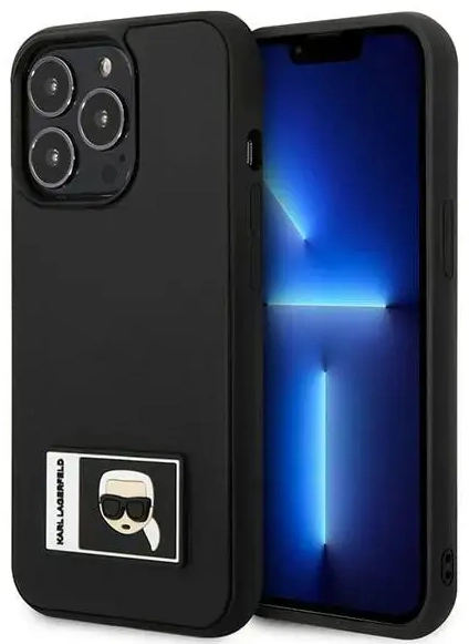 Karl Lagerfeld KLHCP13X3DKPK iPhone 13 Pro Max 6,7" czarny|black hardcase Ikonik Patch