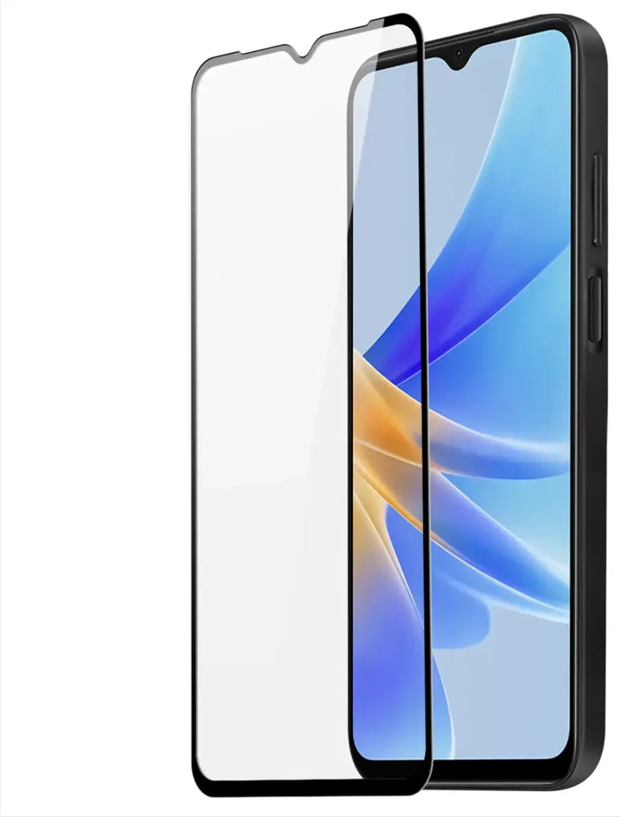 Dux Ducis 9D grūdintas stiklas Oppo A17 9H grūdintas stiklas su juodu rėmeliu