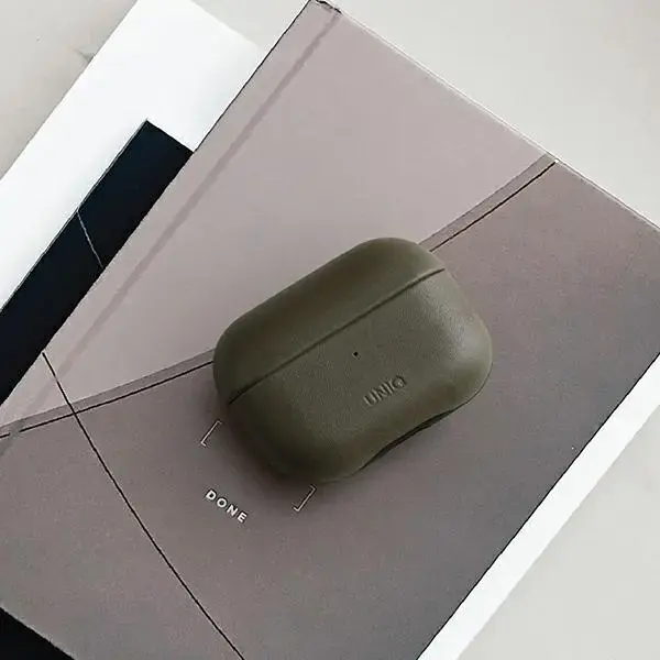 UNIQ Terra Case AirPods Pro Genuine Leather olive