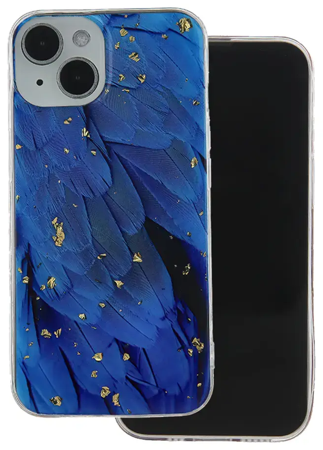 Gold Glam case for Samsung Galaxy A35 5G blue