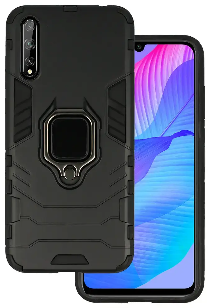Ring Armor Case for Huawei P Smart S Black