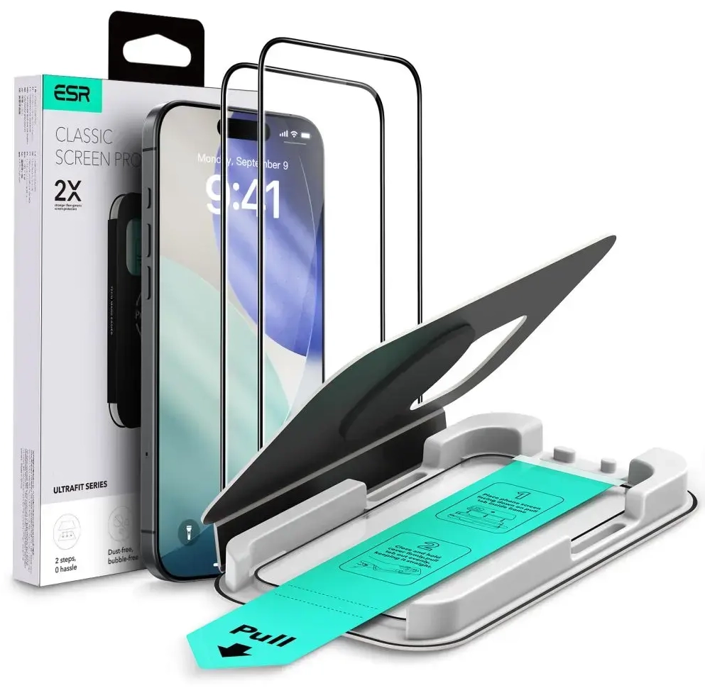 SZKŁO HARTOWANE ESR ULTRAFIT TEMPERED GLASS 2-PACK IPHONE 16 PRO | 17 CLEAR