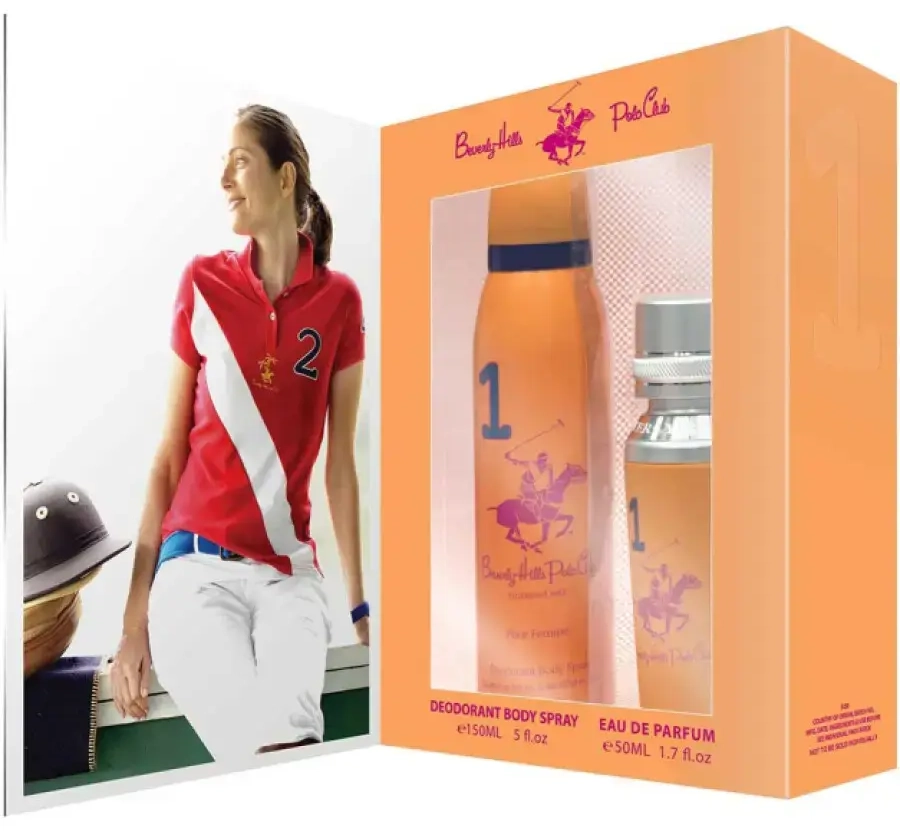 Gift Set Beverly Hills Polo Club: 1982 - Sport 1, Eau De Parfum, For Women, 50 ml + 1982 - Sport 1, Anti-Perspirant, Deodorant Spray, For Women, 150 ml