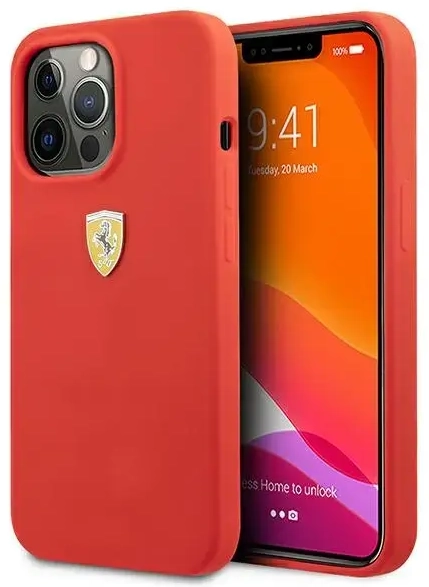 Ferrari FESSIHCP13XRE iPhone 13 Pro Max 6,7" czerwony|red hardcase Silicone